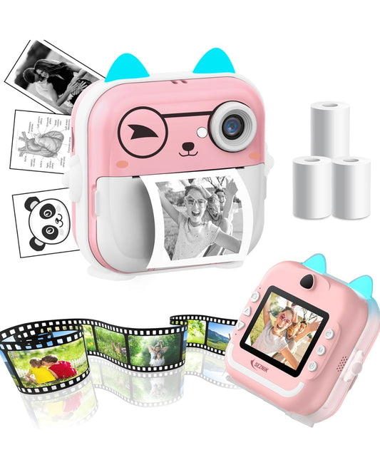 Mini Camera with Printer for Kids