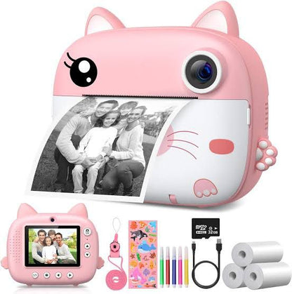 Mini Camera with Printer for Kids